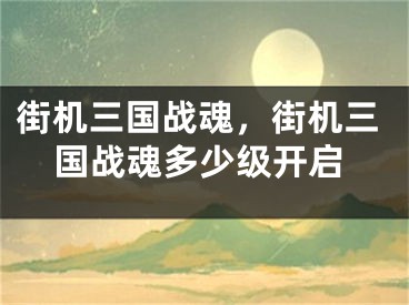 街机三国战魂，街机三国战魂多少级开启