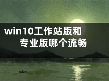 win10工作站版和专业版哪个流畅