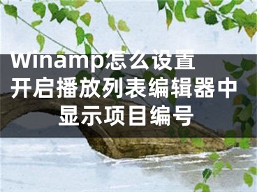 Winamp怎么设置开启播放列表编辑器中显示项目编号