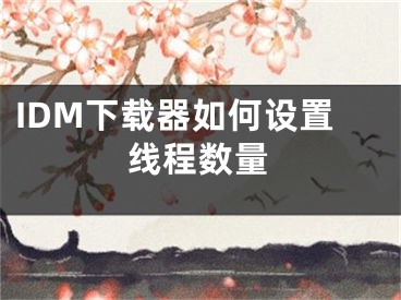 IDM下载器如何设置线程数量