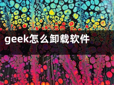 geek怎么卸载软件