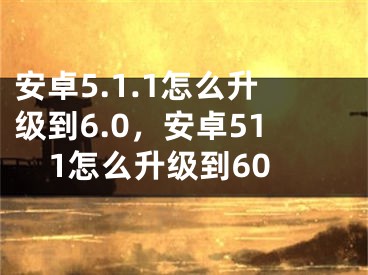 安卓5.1.1怎么升级到6.0，安卓511怎么升级到60