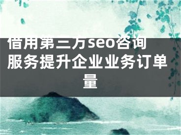 借用第三方seo咨询服务提升企业业务订单量