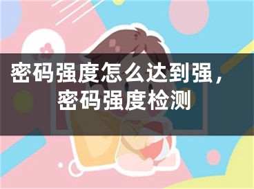 密码强度怎么达到强，密码强度检测 