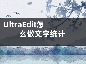 UltraEdit怎么做文字统计