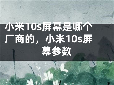 小米10s屏幕是哪个厂商的，小米10s屏幕参数