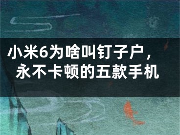 小米6为啥叫钉子户，永不卡顿的五款手机