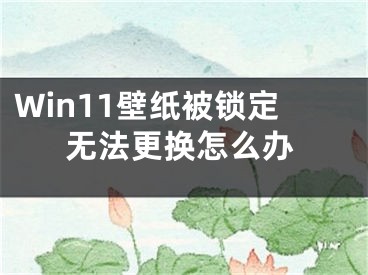 Win11壁纸被锁定无法更换怎么办