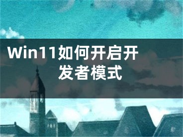 Win11如何开启开发者模式