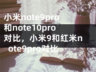 小米note9pro和note10pro对比，小米9和红米note9pro对比