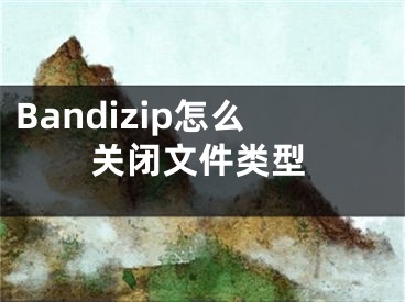 Bandizip怎么关闭文件类型