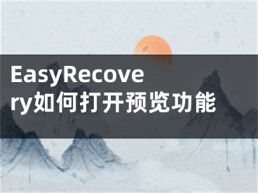 EasyRecovery如何打开预览功能
