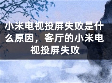 小米电视投屏失败是什么原因，客厅的小米电视投屏失败