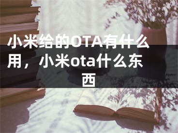 小米给的OTA有什么用，小米ota什么东西