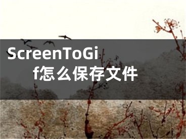 ScreenToGif怎么保存文件