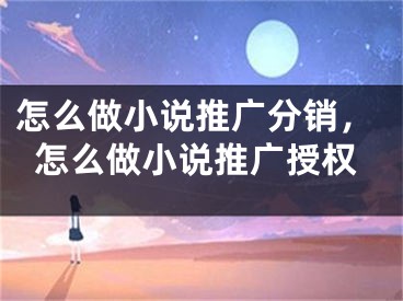 怎么做小说推广分销，怎么做小说推广授权