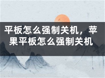 平板怎么强制关机，苹果平板怎么强制关机