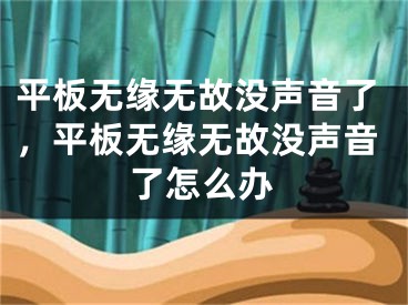 平板无缘无故没声音了，平板无缘无故没声音了怎么办