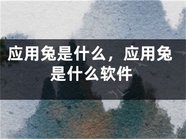 应用兔是什么，应用兔是什么软件