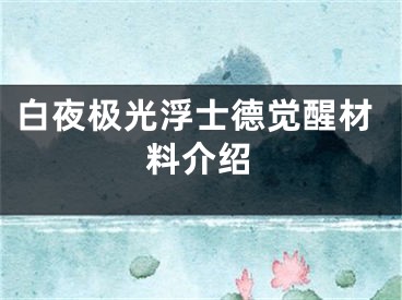 白夜极光浮士德觉醒材料介绍