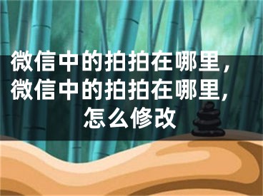 微信中的拍拍在哪里，微信中的拍拍在哪里,怎么修改