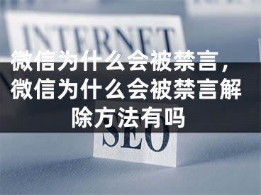 微信为什么会被禁言，微信为什么会被禁言解除方法有吗