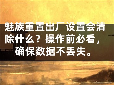 魅族重置出厂设置会清除什么？操作前必看，确保数据不丢失。