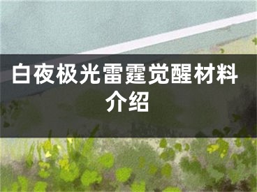 白夜极光雷霆觉醒材料介绍