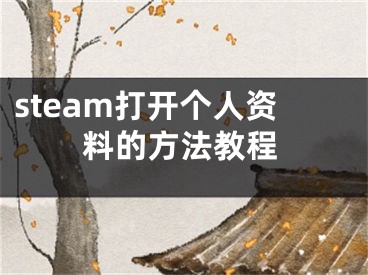 steam打开个人资料的方法教程