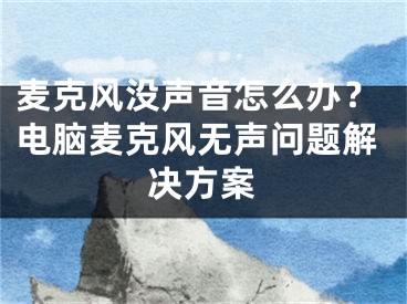 麦克风没声音怎么办？电脑麦克风无声问题解决方案