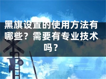 黑旗设置的使用方法有哪些？需要有专业技术吗？