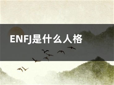 ENFJ是什么人格