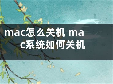 mac怎么关机 mac系统如何关机