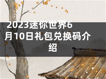  2023迷你世界6月10日礼包兑换码介绍