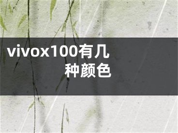 vivox100有几种颜色