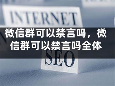 微信群可以禁言吗，微信群可以禁言吗全体