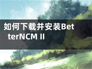 如何下载并安装BetterNCM II