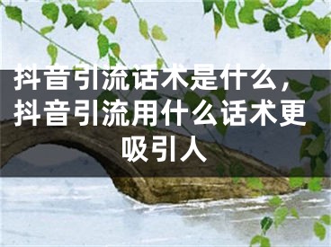 抖音引流话术是什么，抖音引流用什么话术更吸引人