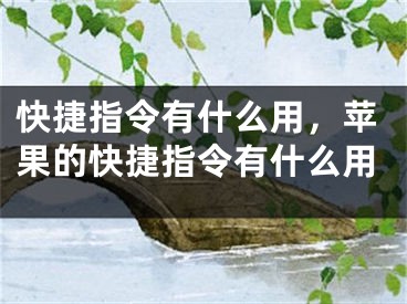 快捷指令有什么用，苹果的快捷指令有什么用