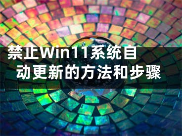 禁止Win11系统自动更新的方法和步骤