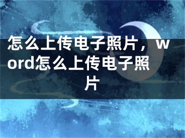 怎么上传电子照片，word怎么上传电子照片