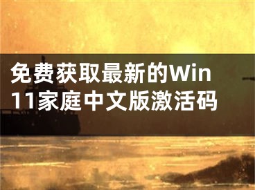 免费获取最新的Win11家庭中文版激活码