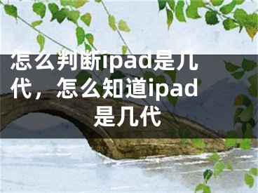 怎么判断ipad是几代，怎么知道ipad是几代