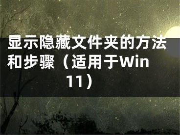 显示隐藏文件夹的方法和步骤（适用于Win11）