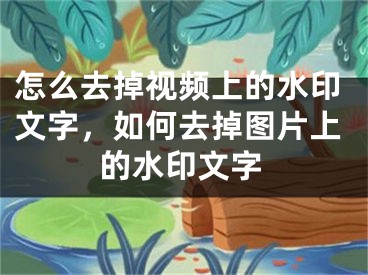 怎么去掉视频上的水印文字，如何去掉图片上的水印文字