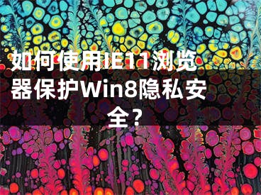 如何使用IE11浏览器保护Win8隐私安全？