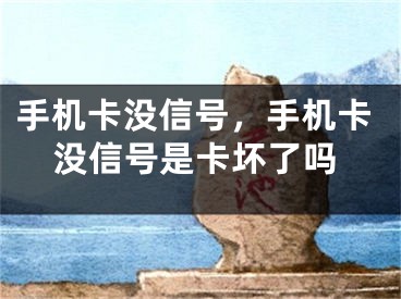 手机卡没信号，手机卡没信号是卡坏了吗