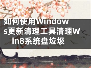 如何使用Windows更新清理工具清理Win8系统盘垃圾