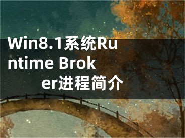 Win8.1系统Runtime Broker进程简介