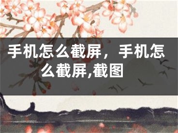 手机怎么截屏，手机怎么截屏,截图